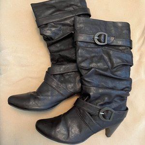 Skechers brown slouch boot size 10